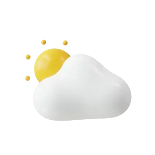 Partly cloudy